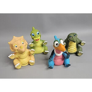 1988 Pizza Hut Land Before Time Hand Puppets Set of 4 Vintage Toys
